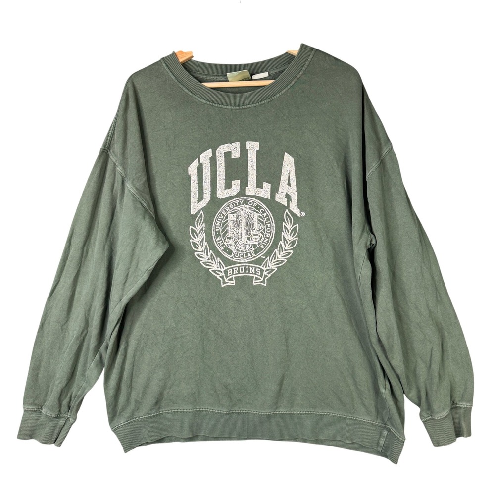 UCLA Bruins University of California Los Angeles Graphic Sweatshirt Sage Green L